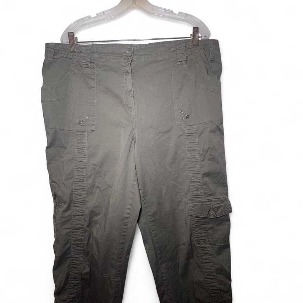 Style & Co. Women's 18W Cargo Capri Pants with adjustable waist and ankle ties.